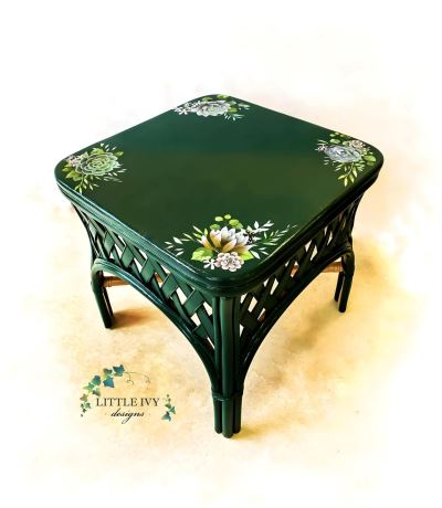 SOLD - Plant Lovers Bamboo Rattan armchairs & coffee table bistro set