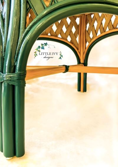 SOLD - Plant Lovers Bamboo Rattan armchairs & coffee table bistro set