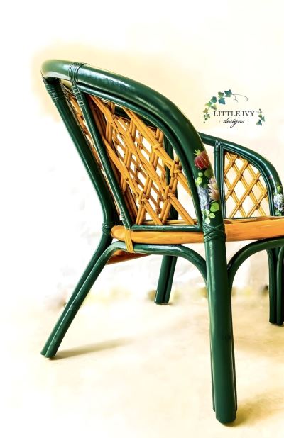 SOLD - Plant Lovers Bamboo Rattan armchairs & coffee table bistro set