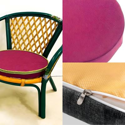 SOLD - Plant Lovers Bamboo Rattan armchairs & coffee table bistro set