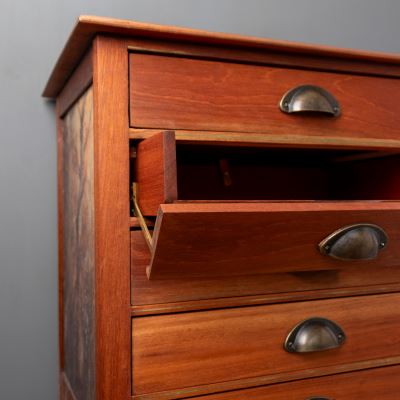 Autumn Clearing Mahogany Edwardian Sheet Music Drawers