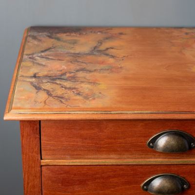 Autumn Clearing Mahogany Edwardian Sheet Music Drawers