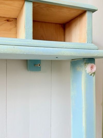 Country cottage slim romantic rose mirrored dresser